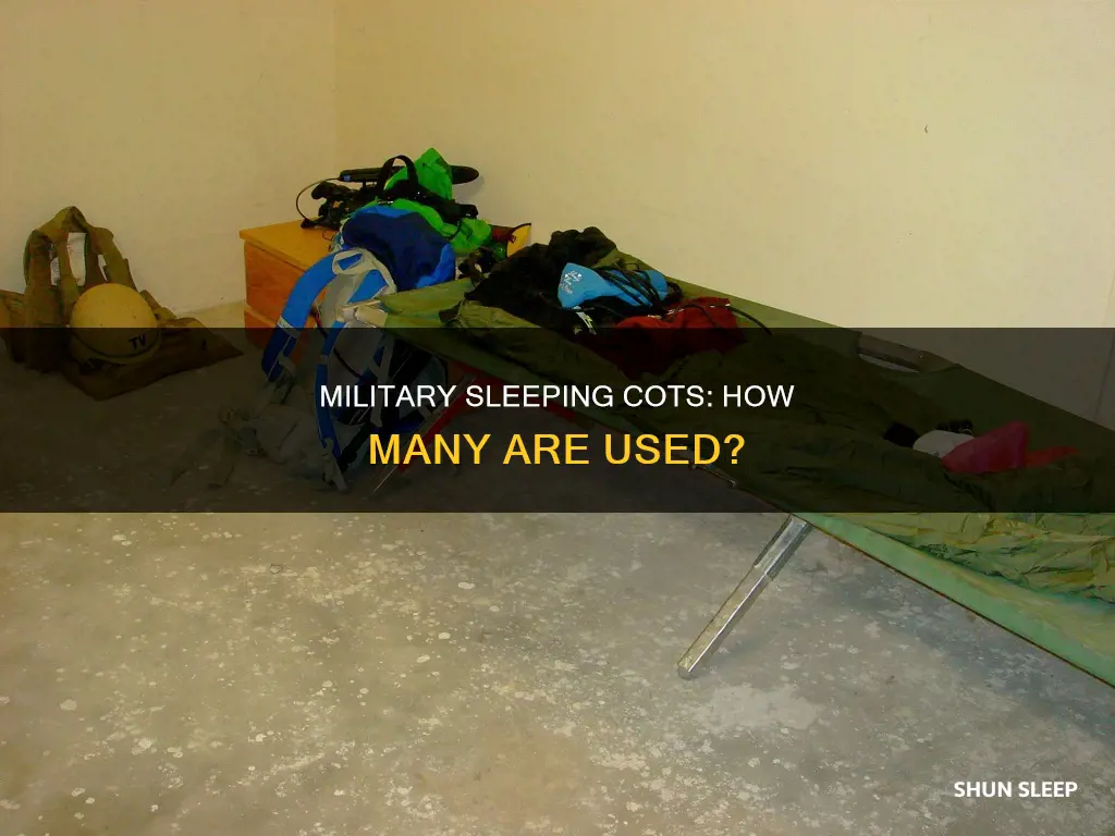 how many sleeping cots are used in the military