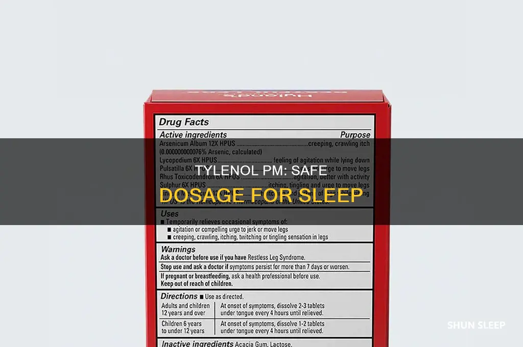 how many tylenol pm can i take to sleep