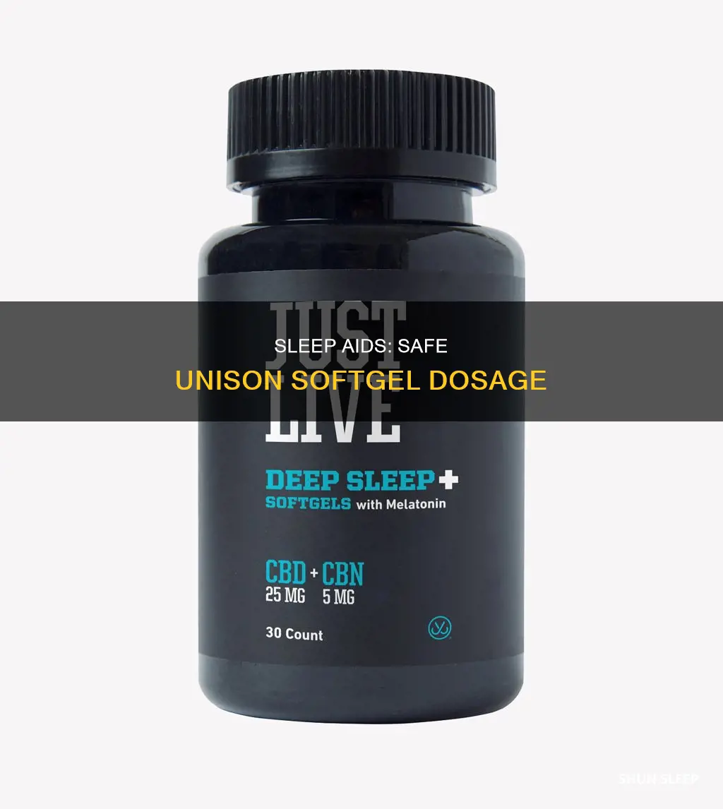 how many unmison sleep aid softgels can i take