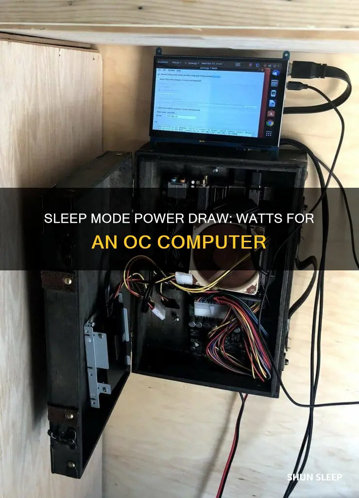 how many watts does a sleeping oc computer use