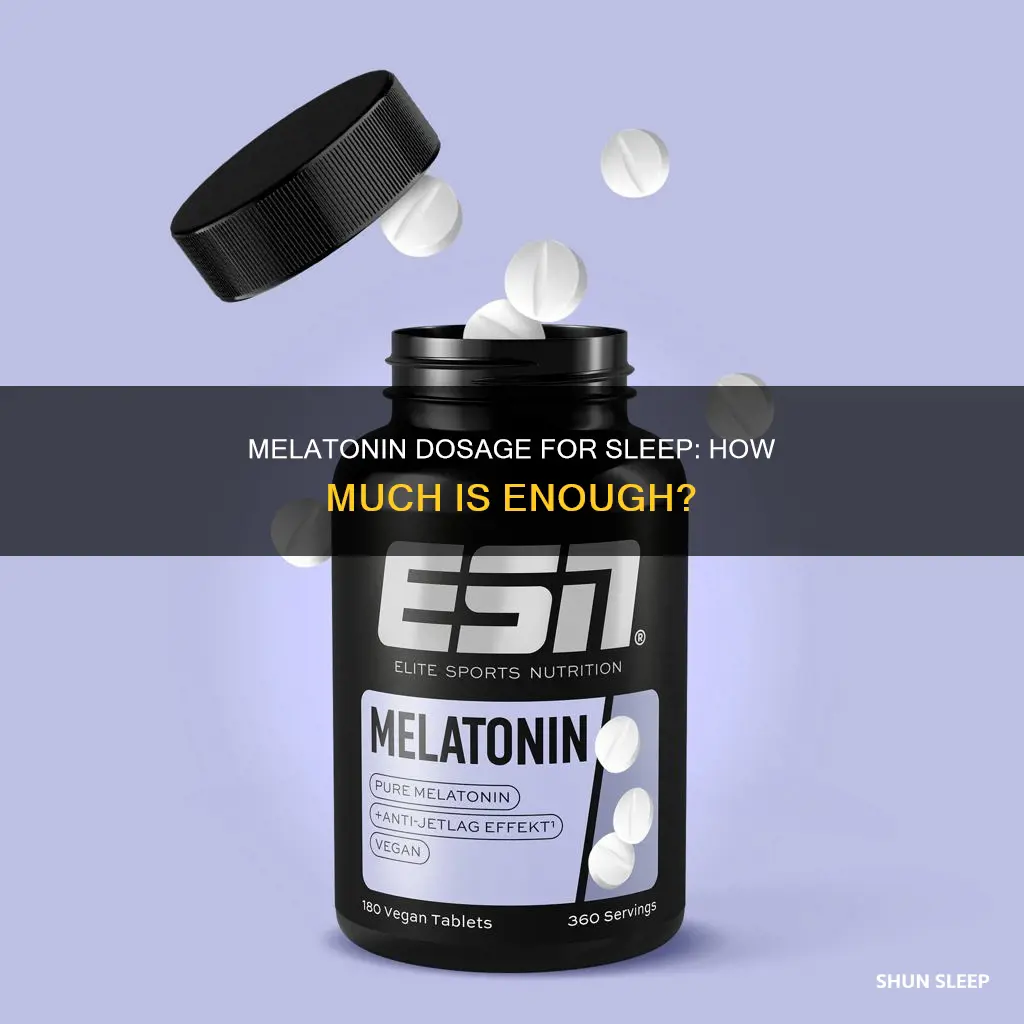 how melatonin should a person take for sleep