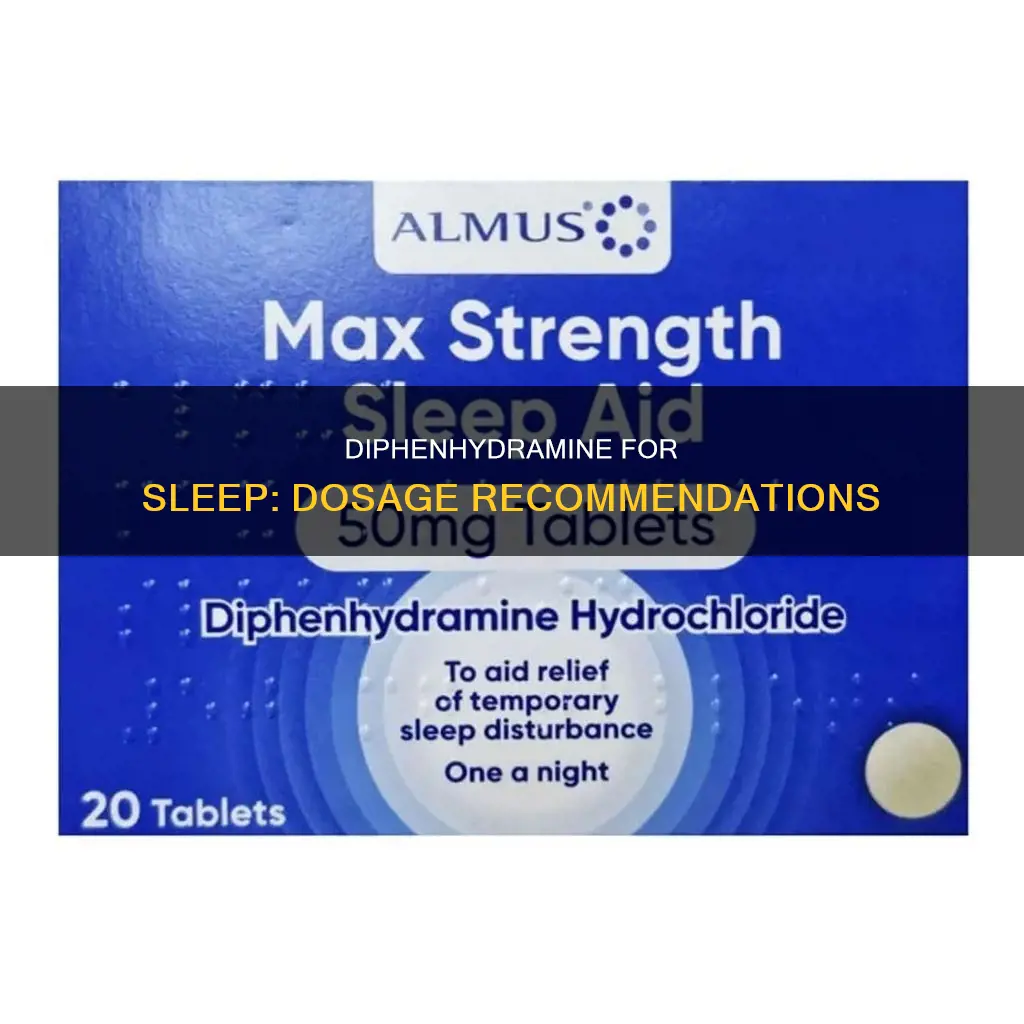 how mich diphenhydramine to take for sleep
