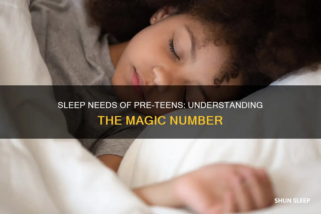 how mich sleep do pre teens need