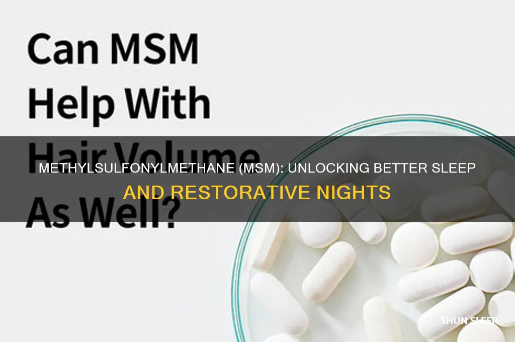 how msm help with sleep