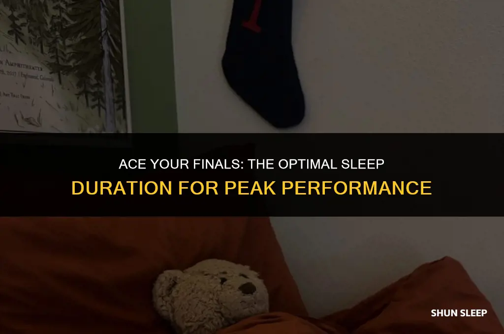 how much hours of sleep before finals