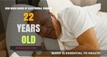 Summer Slumber: Optimal Sleep Hours for a 22-Year-Old