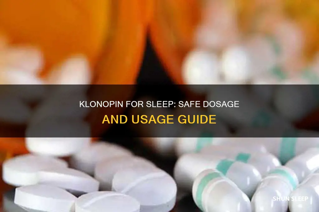 how much klonopin to help sleep