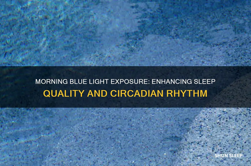 how much morning blue light helps sleep