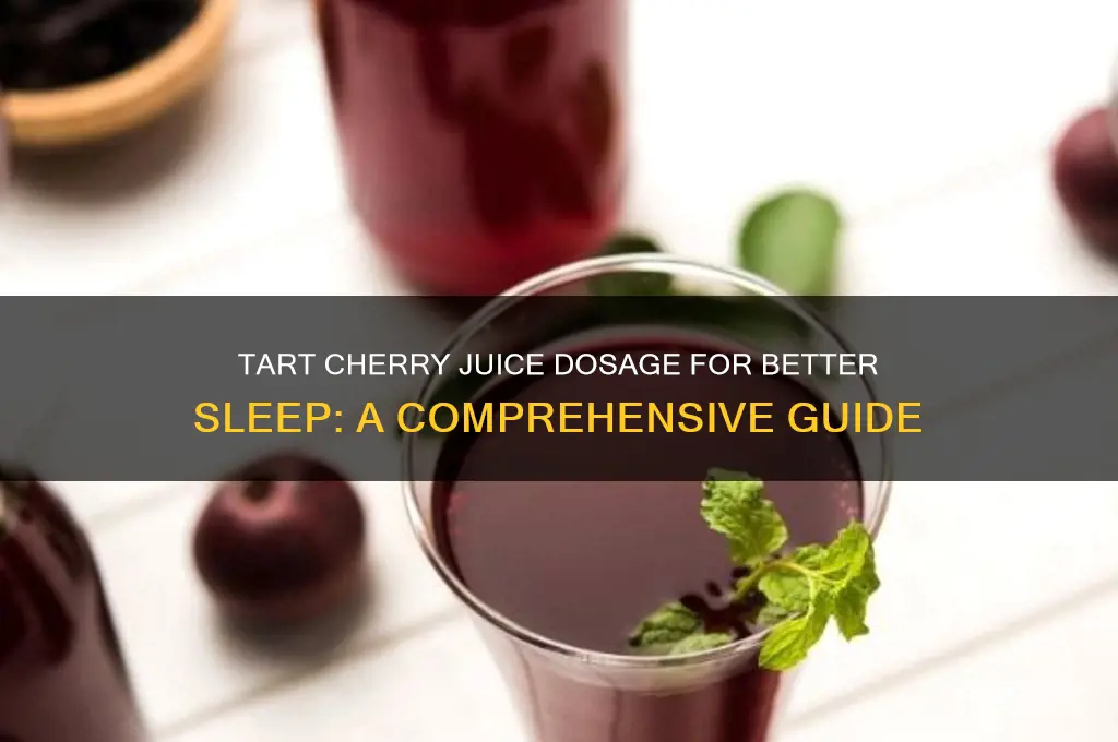 how much tart cherry juice to drink to help sleep