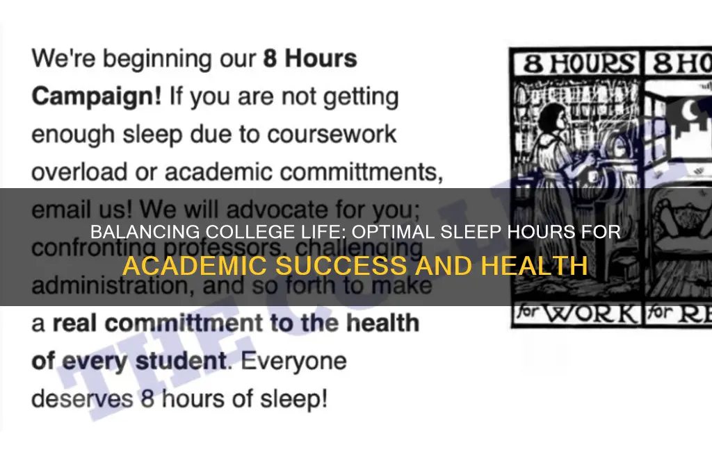 how muh sleep should you get in college