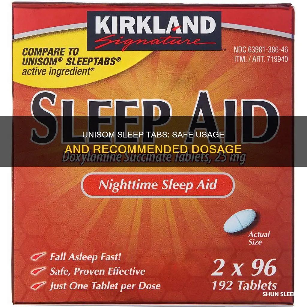 how often can you take unisom sleep tabs