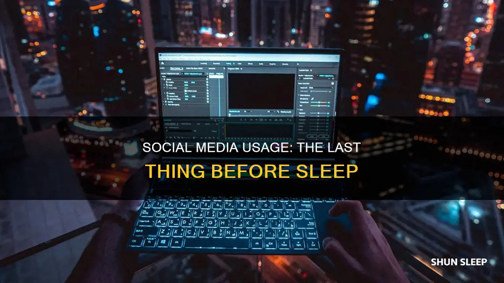 how often do you use social media before you sleep