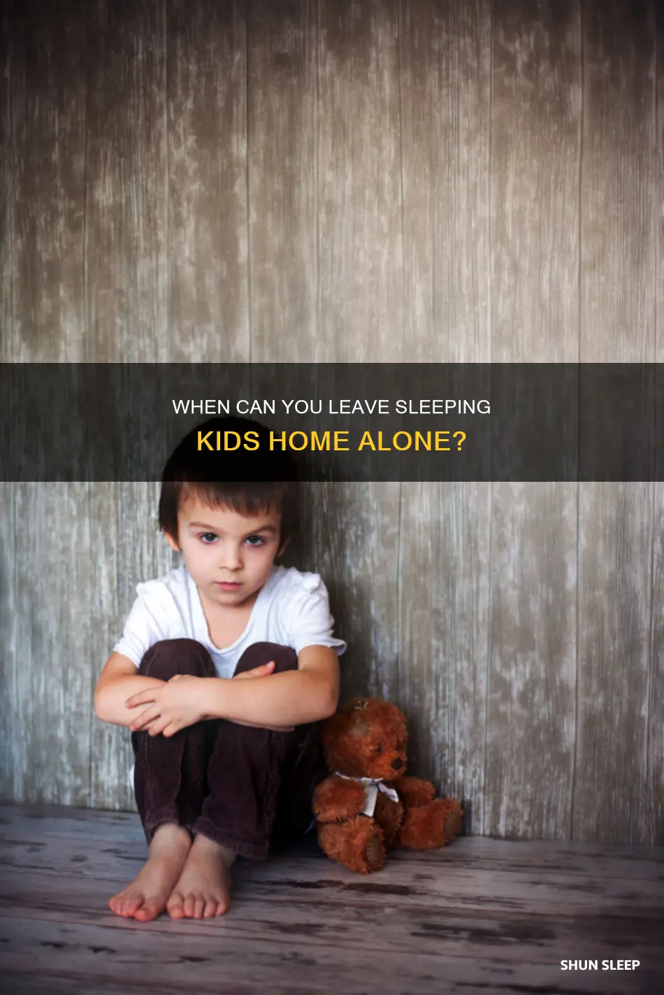 how old can kids be left at home sleeping