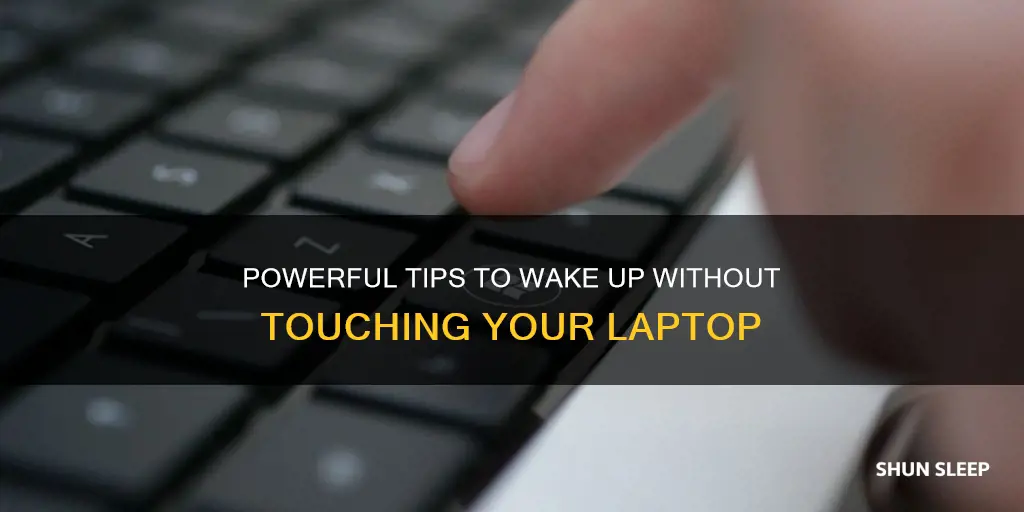 how ot wake form sleep without opening laptop lid