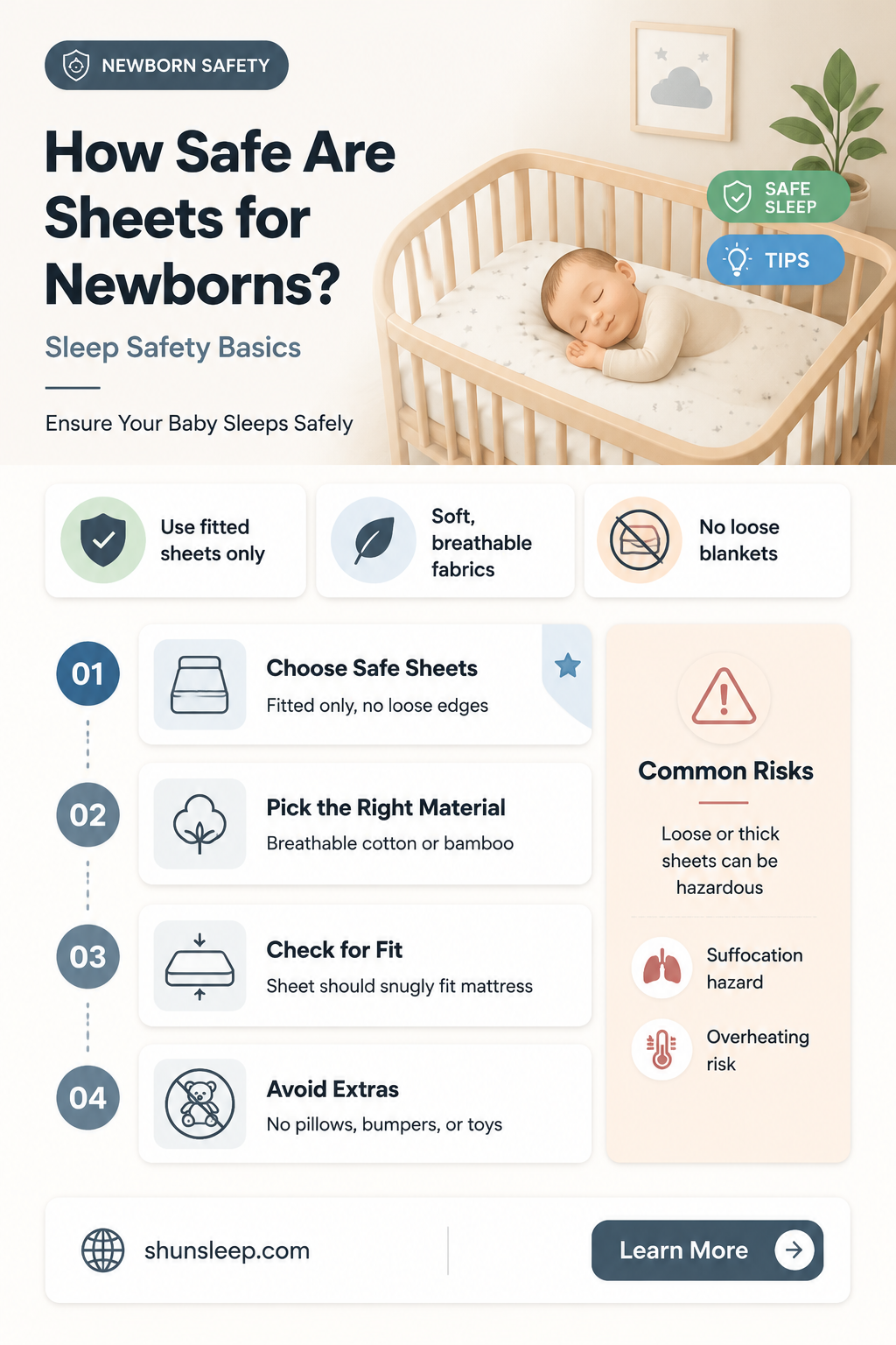 can a newborn sleep on sheets