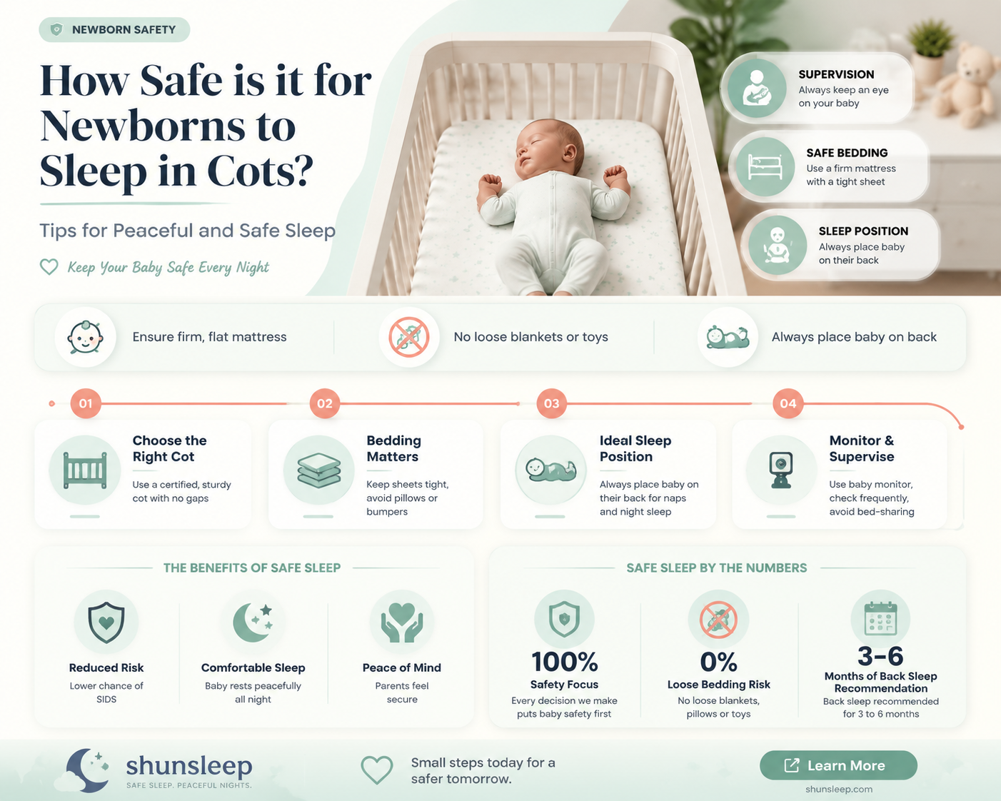can a newborn sleep in a cot