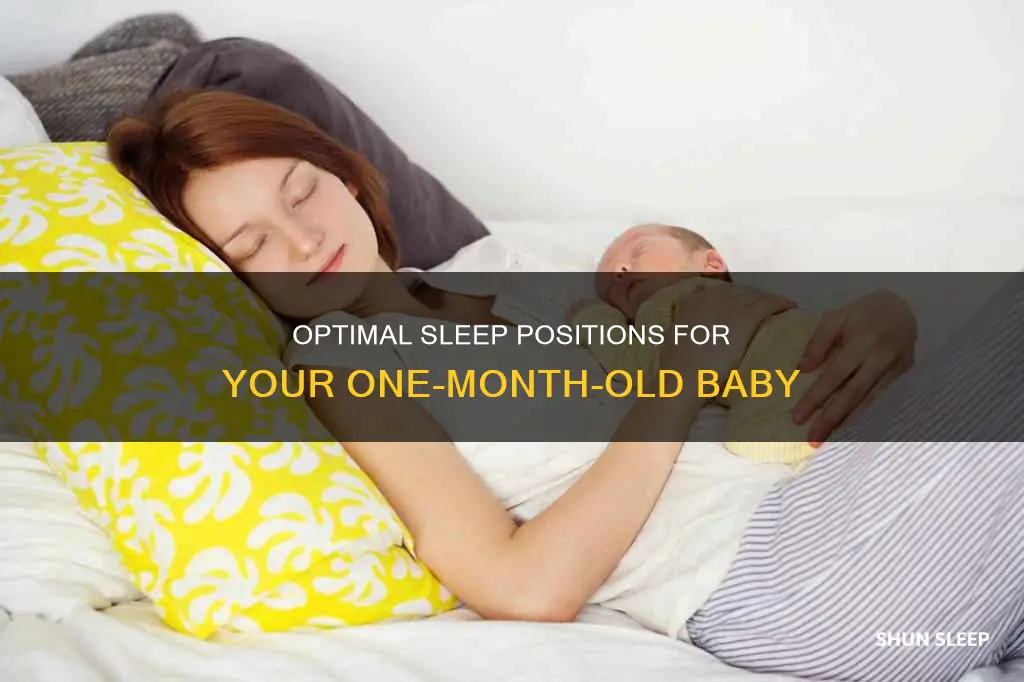 how should a 1 month old sleep position