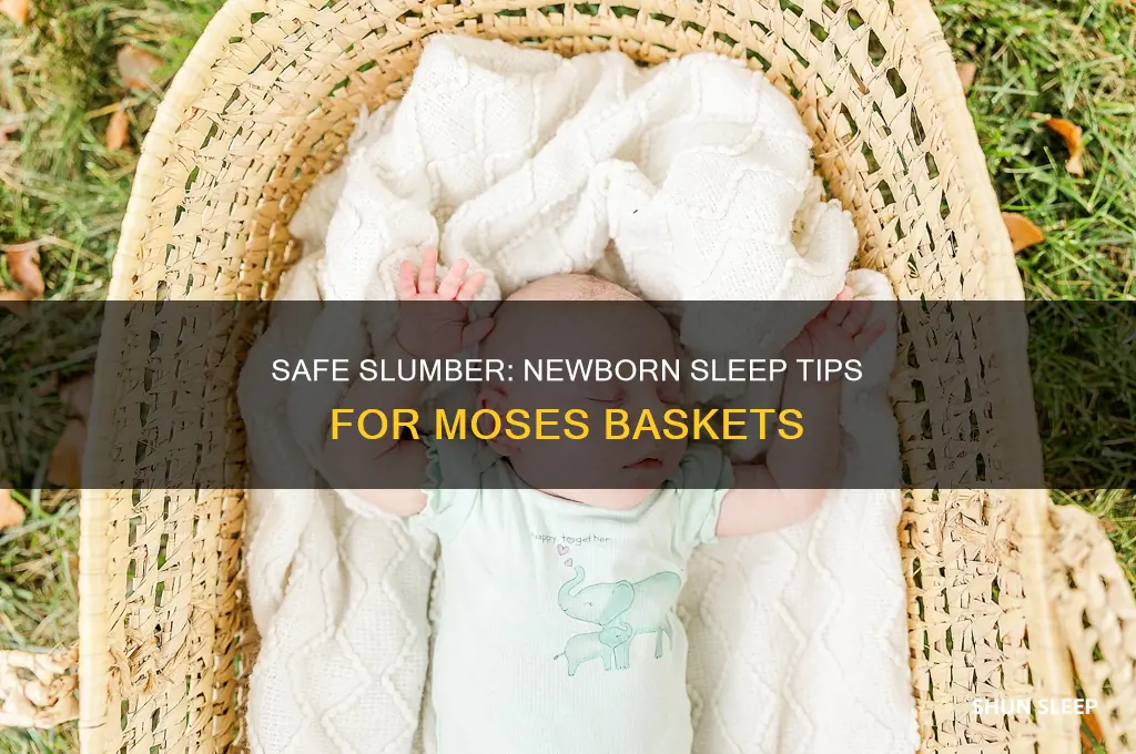 how should a newborn baby sleep in a moses basket