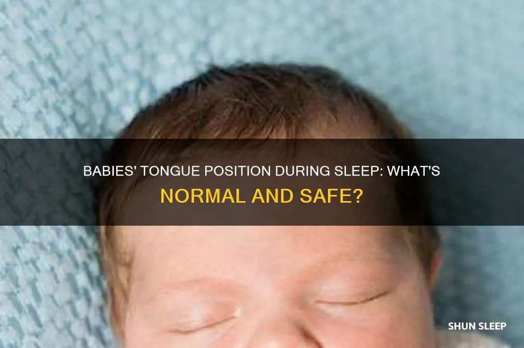 how should babies tongue be when sleeping