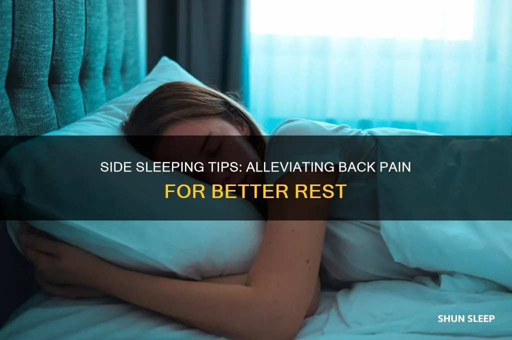 how should you sleep on your side to help back