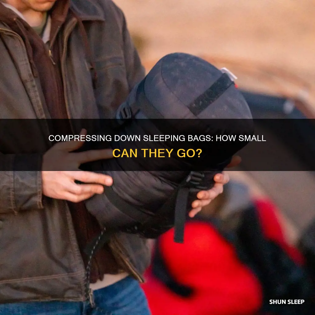 how small can down sleeping bags compress