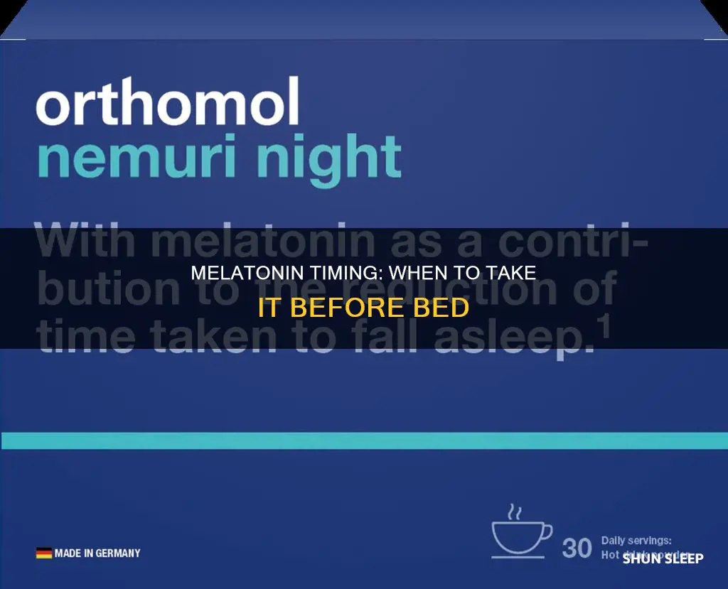 how soon before sleep should i take melatonin