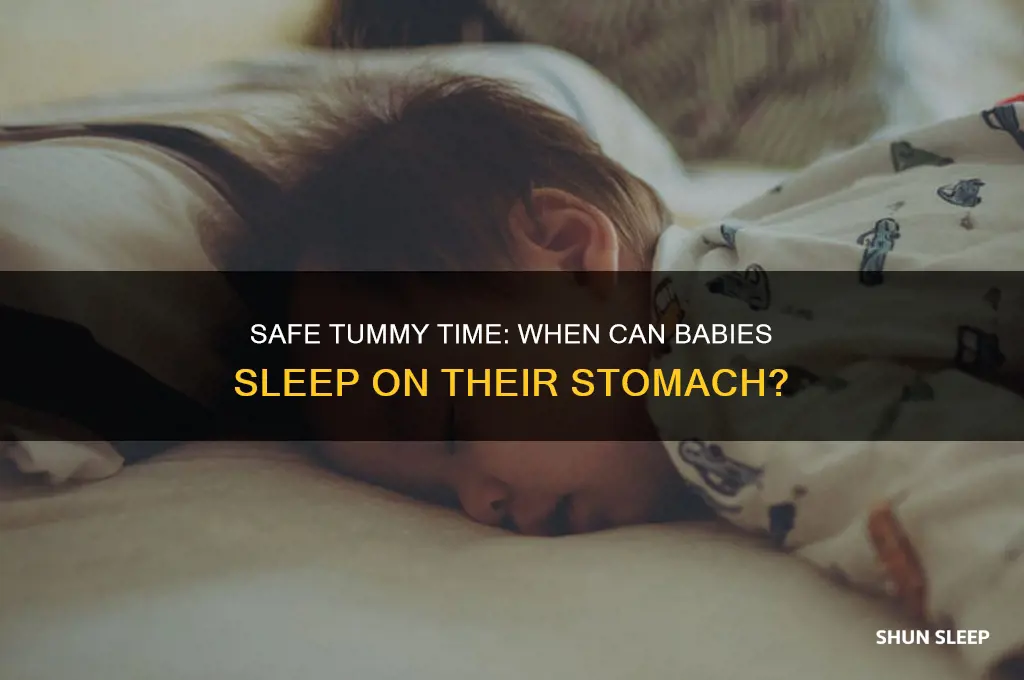 how soon can a baby sleep on their stomach