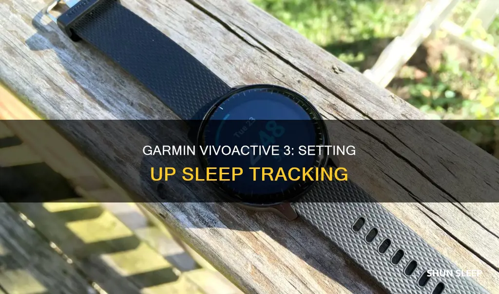 how start sleep tracking on garmin vivoactive 3 music
