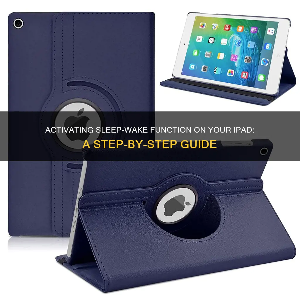 how to activate sleep wake function on ipad