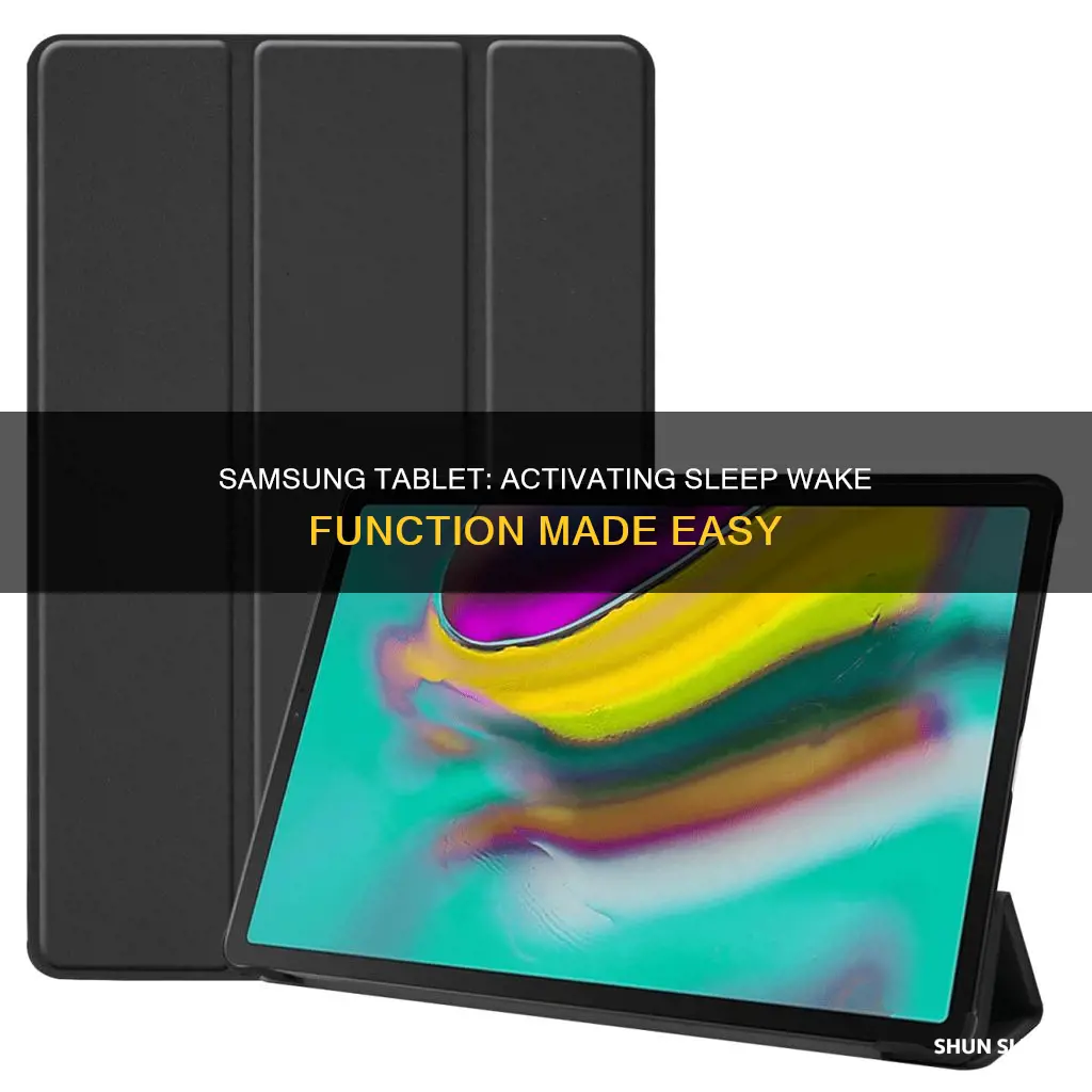 how to activate sleep wake on function on samsung tablet