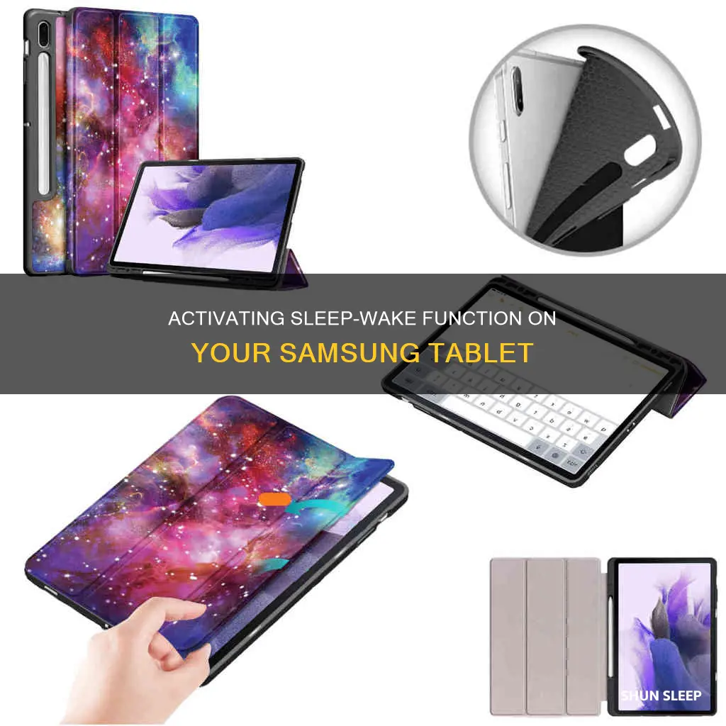how to activate sleep wake on function on samsung tablet