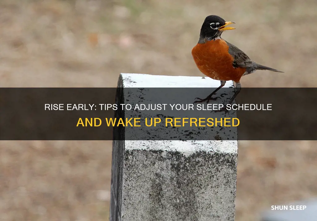 how to adjust sleep schedule and wake up earloer