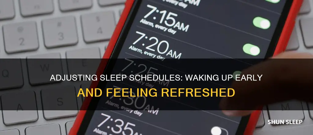how to adjust sleep schedule to wake up earlier
