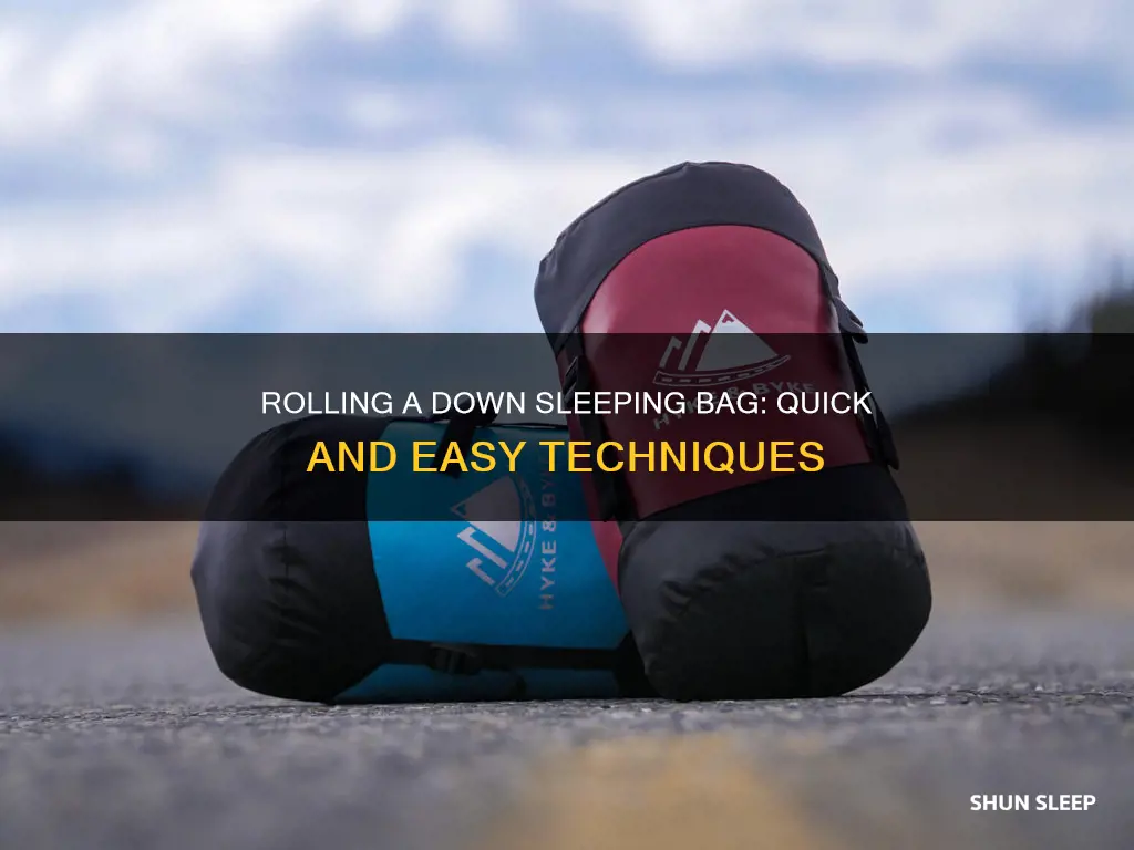 how to best roll a down sleeping bag
