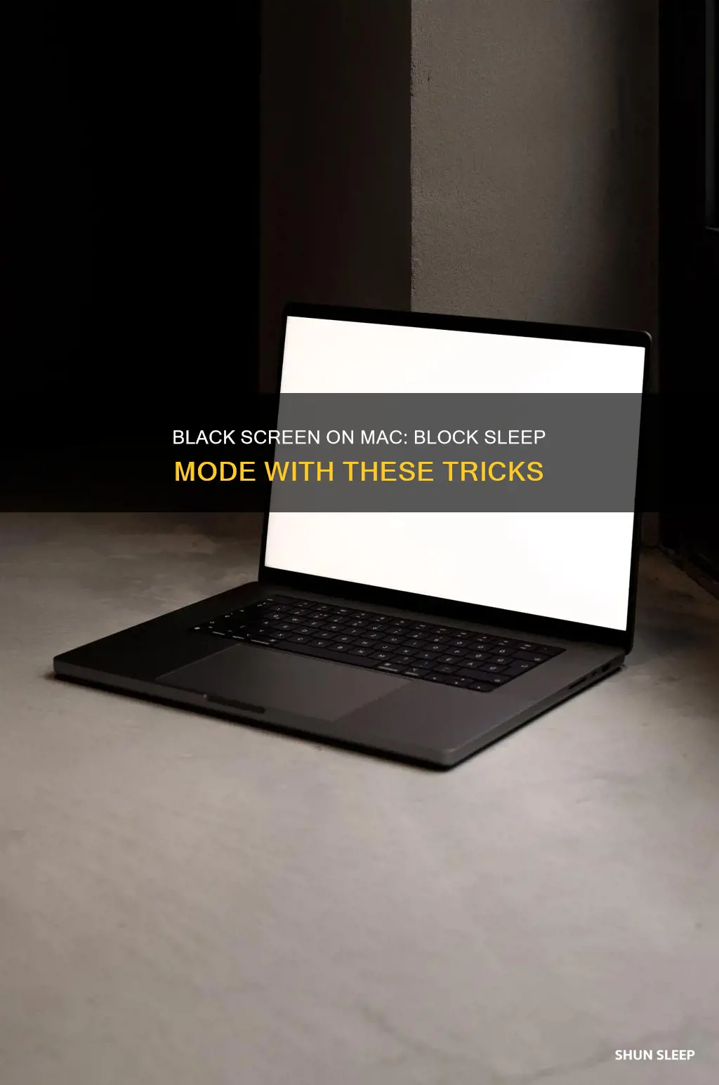 how to black the screen on mac without sleep mpde