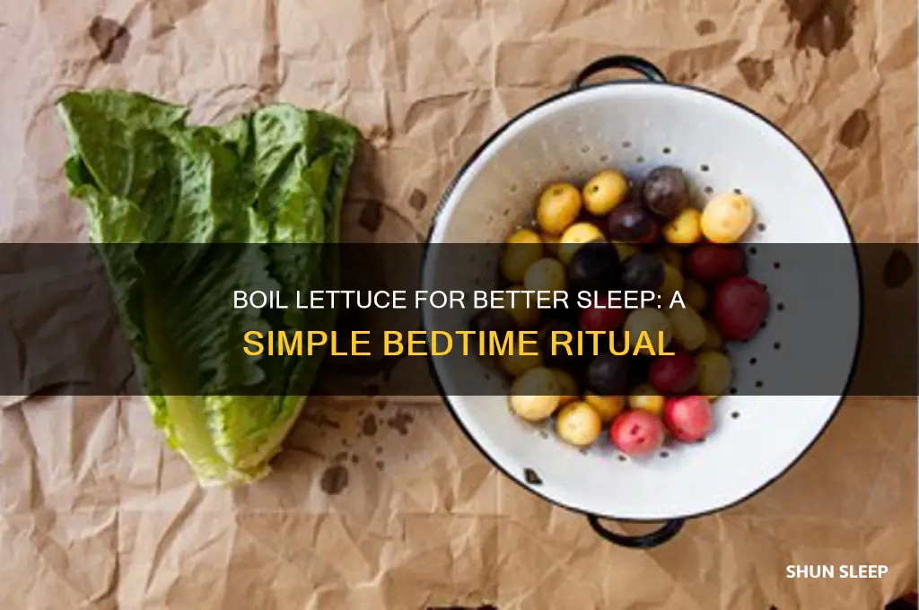how to boil lettuce to help you sleep