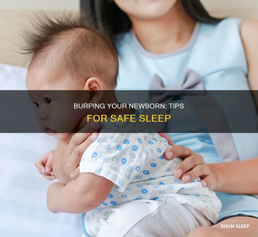 how to burp a newborn when sleeping