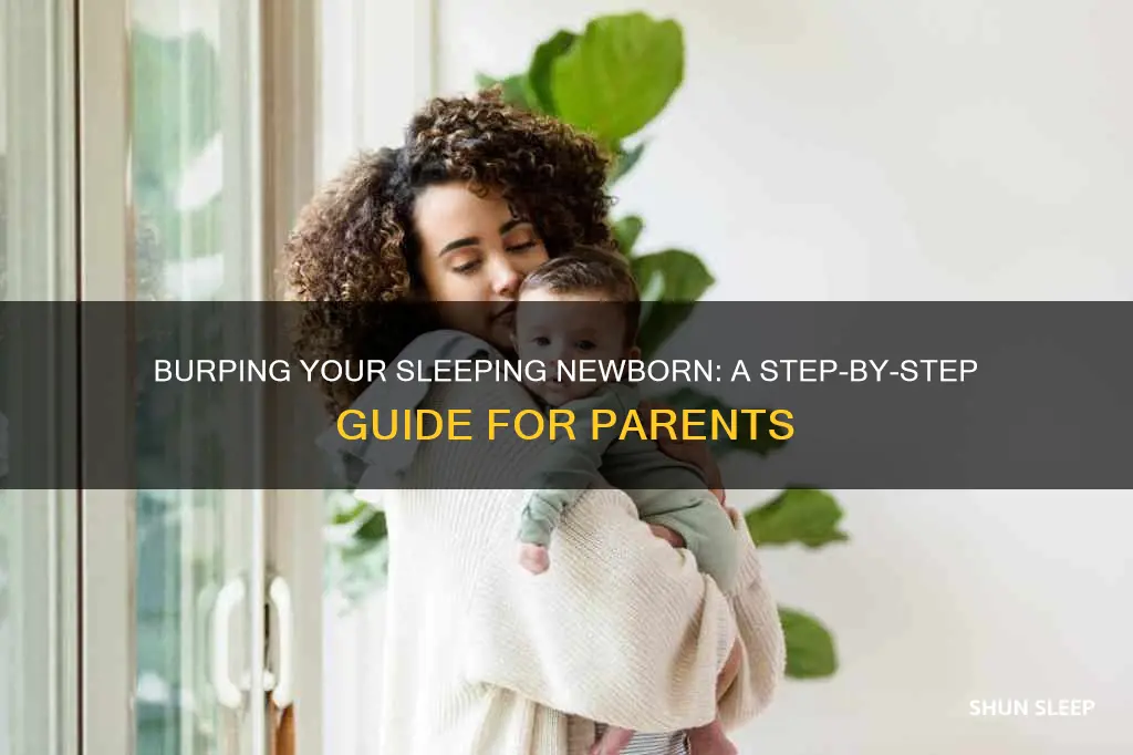 how to burp a sleeping newborn