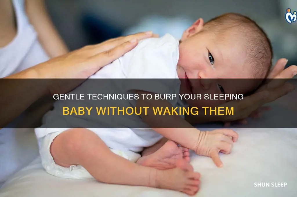 how to burp sleeping baby