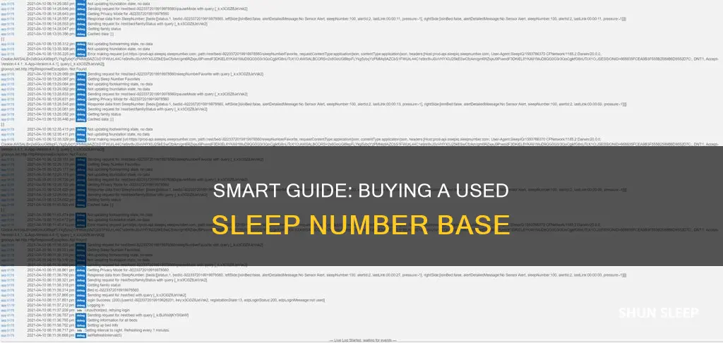 how to buy a used sleep number base