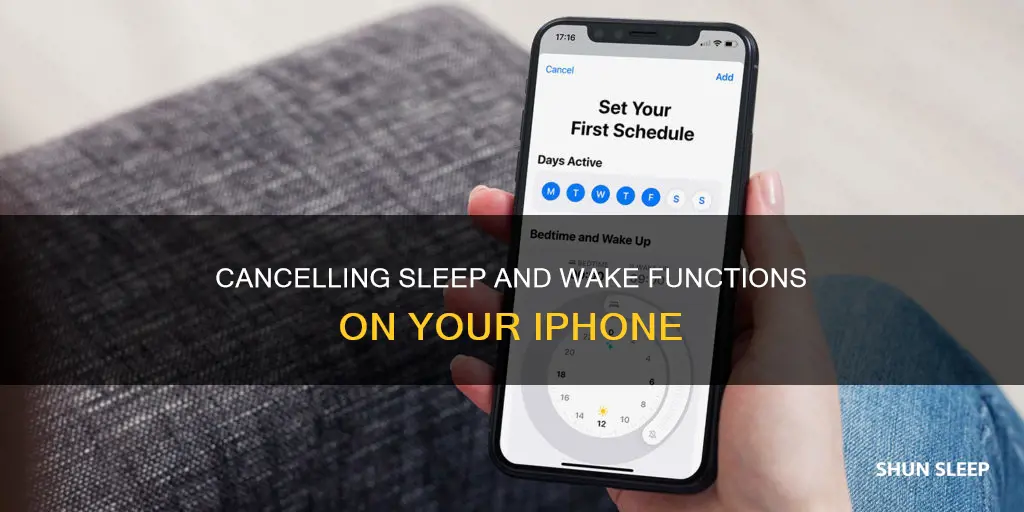 how to cancel sleep wake up on iphone