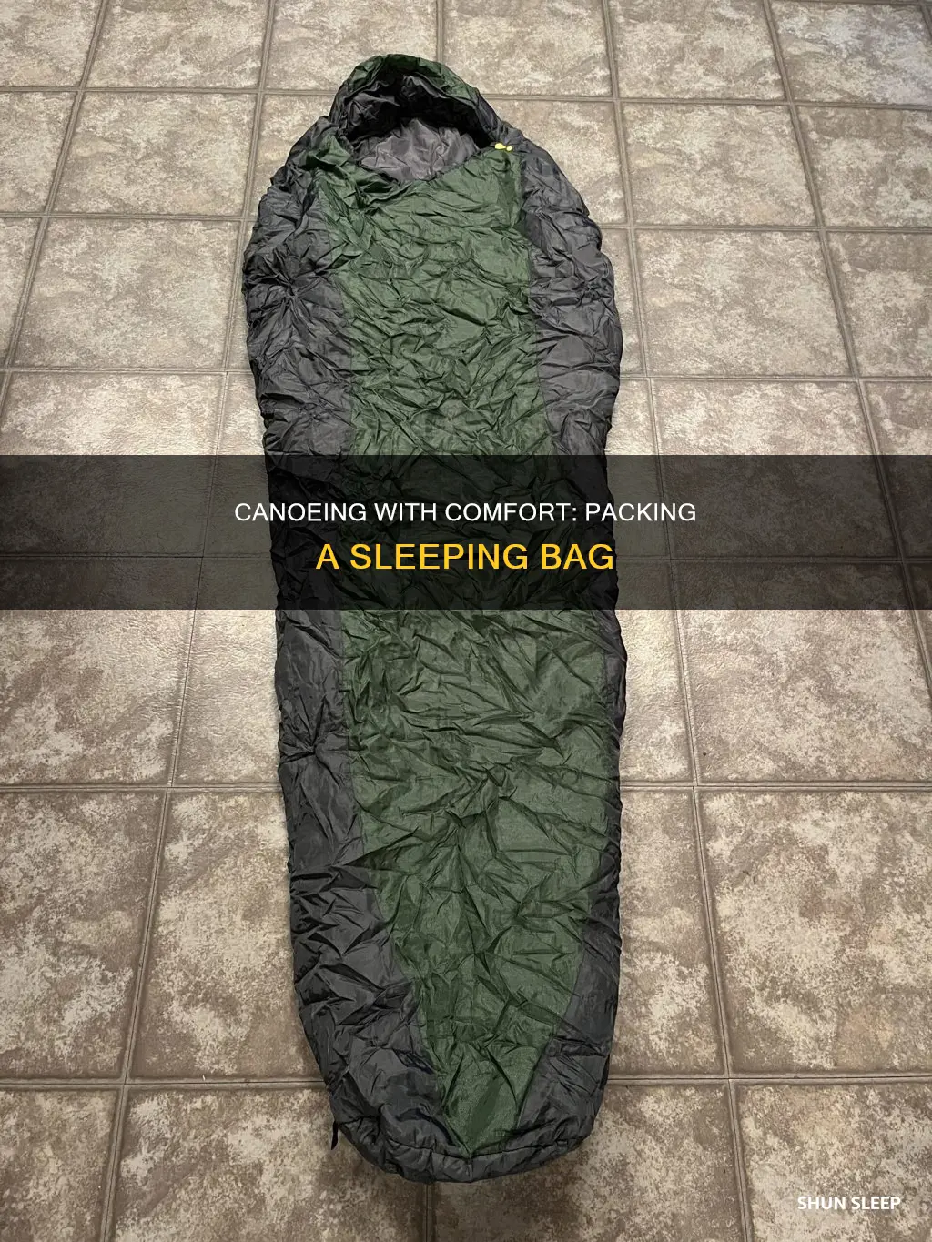how to canoe a sleeping bag