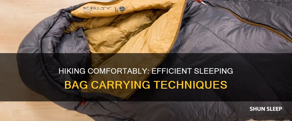 how to carry sleeping bag while hiking