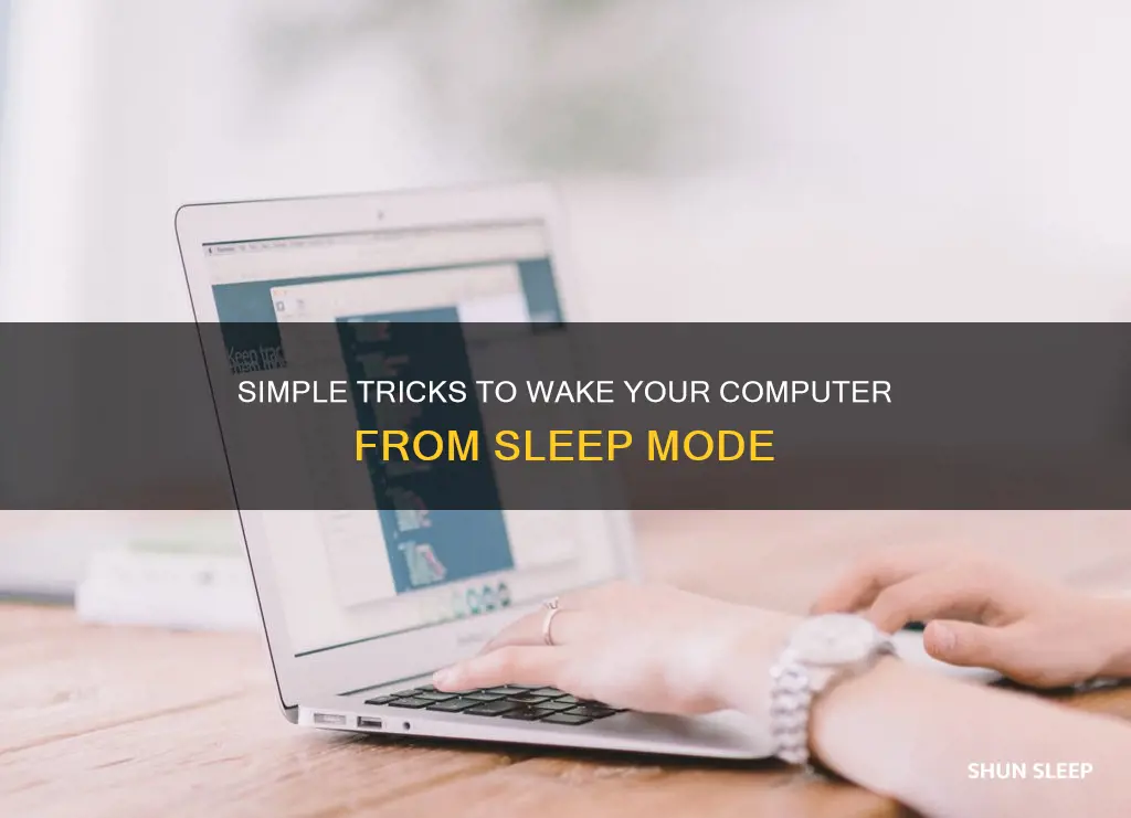 how to change how to wake up comupter from sleep