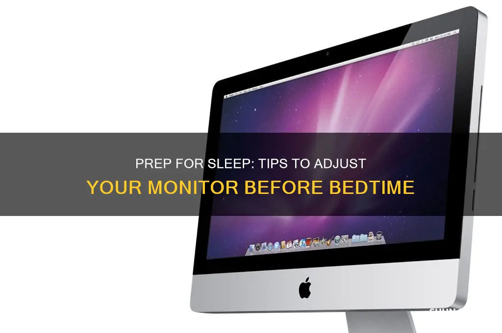 how to change monitor when u getting ready for sleep