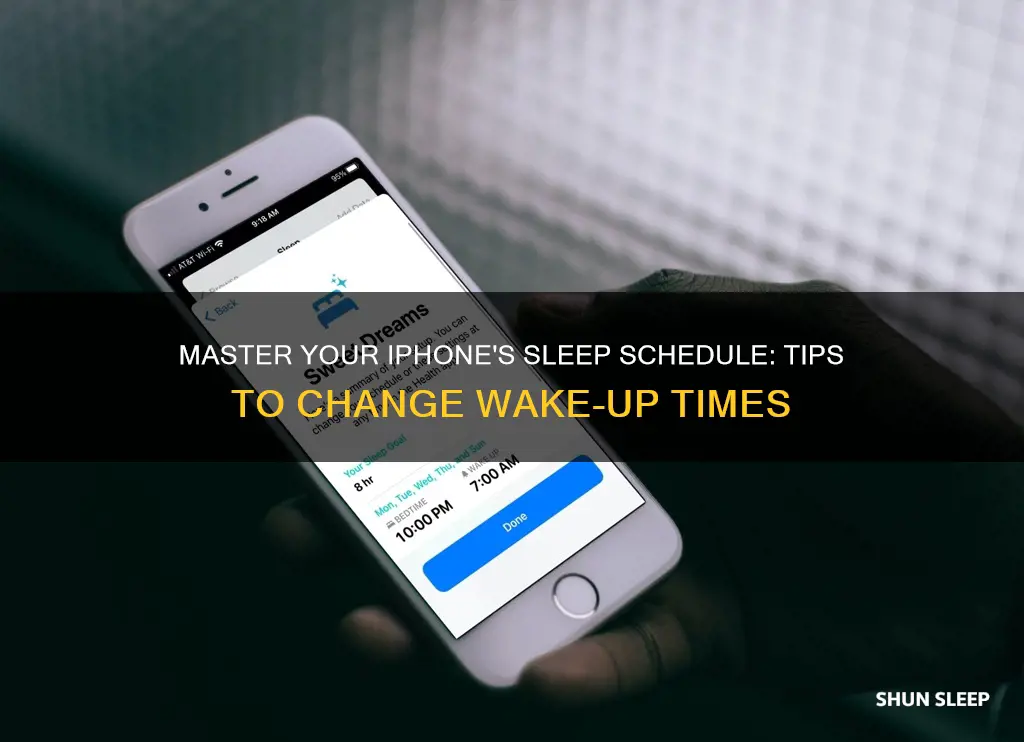 how to change sleep and wake up on iphone