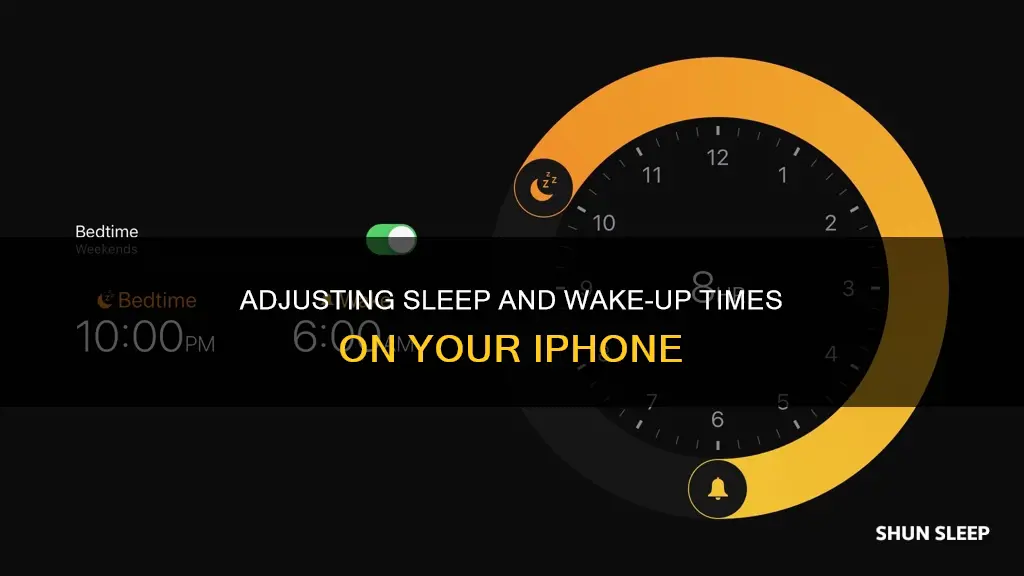 how to change sleep and wake up on iphone