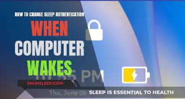 Adjusting Sleep Settings: Change Authentication Upon Waking Up