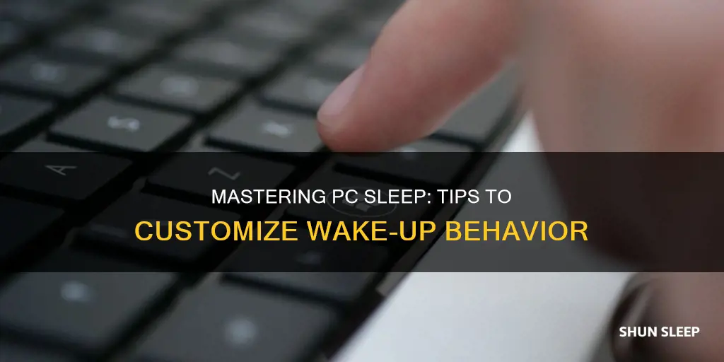 how to change the way the pc wakes from sleep