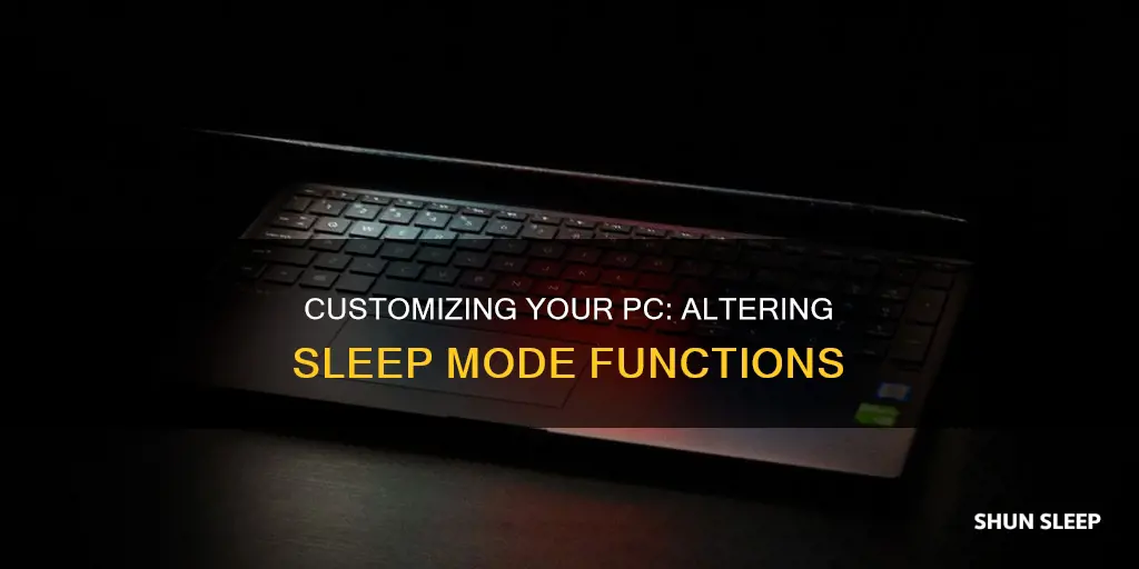 how to change the way the pc wakes from sleep